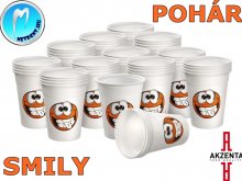 Műanyag pohár - 2dl - SMILY - 50db