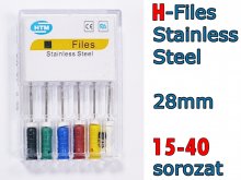 H-Files - Stainless Steel - 28mm - 15-40 sorozat H-Files - Stainless Steel - 28mm - 15-40 sorozat