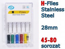 H-Files - Stainless Steel - 28mm - 45-80 sorozat H-Files - Stainless Steel - 28mm - 45-80 sorozat