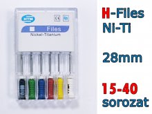 H-Files - NITI - 28mm - 15-40 sorozat H-Files - NITI - 28mm - 15-40 sorozat