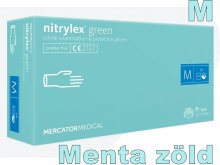 5.2 Kesztyű - Mercator - Nitril - MENTA ZÖLD - 100db - M - púdermentes