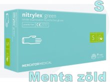 5.1 Kesztyű - Mercator - Nitril - MENTA ZÖLD - 100db - S - púdermentes
