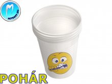 Műanyag pohár - 2dl - SMILY - 50db - Akzenta