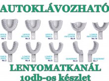 Lenyomatkanál - AUTOKLÁVOZHATÓ - szürke műanyag - 10 db - készlet - S,M,L + RÉSZLEGES