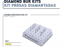 Fúró Gyémánt Készlet - Crown Preparation Kit - MICRODONT - 9db-os - FG befogás
