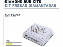 Fúró Gyémánt Készlet - Inlay Onlay Kit - MICRODONT - 12db-os - FG befogás