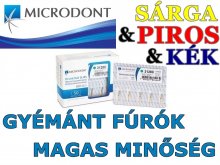 MICRODONT - Gyémánt fúrók - TÖBBFÉLE - magas minőségű - SÁRGA, PIROS és KÉK jelölésűek