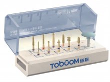 Fúró Gyémánt Készlet - Posterior Preparation Kit for Ceramics/Zirconia Crown 0710D - TOBOOM - 10db-os - FG befogás