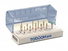 Fúró Gyémánt Készlet - Anterior & Posterior Preparation Kit for Ceramics/Zirconia Crown 1112D - TOBOOM - 12db-os - FG befogás