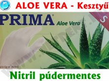 0.3 ALOE VERA - Kesztyű - Púdermentes - Prima NITRIL vizsgálókesztyű - XS és S