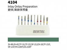 Fúró Gyémánt Készlet - Inlay & Onlay Preparation - 10db-os - FG befogás - 4104