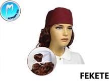 Műtős sapka - Orvosi sapka - 1db - FEKETE - megkötős - unisex