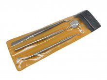 Fogászati 3db-os készlet - tükör, szonda, csipesz - JA Dental