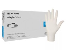 0.7 Kesztyű - Mercator - Nitril - FEHÉR - 100db - S - púdermentes