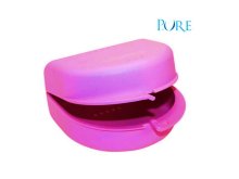 Műanyag doboz - Ortho Tray - fogszabályzó doboz - magas - MAGENTA