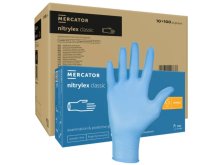 0.0 Kesztyű - Mercator - Nitril - KÉK - 100db - XS - púdermentes