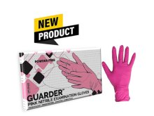0.8 Kesztyű - Guarder - Nitril - PINK - 100db - S - púdermentes - Premium Quality