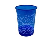 Műanyag pohár - 2dl - GRAFFITI BLUE - 100db - Euronda