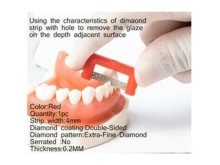 IPR Orthodontic Reusable Finishing Interproximal Reduction Stripping System - RED