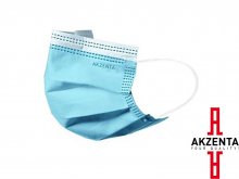 Arcmaszk - Szájkendő - Akzenta - Top Mask Plus - KÉK - 3 rétegű