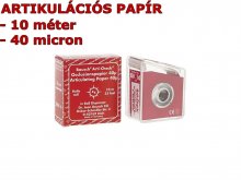 Artikulációs papír - Bausch BK16 - 40 mikron - piros - 10m tekercs