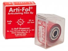 Artikulációs fólia 8 mikron Bausch piros kétoldalas BK25
