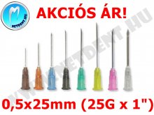 Egyszerhasználatos steril tű - Luer - 0.50x25mm Egyszerhasználatos steril tű - Luer - 0.50x25mm