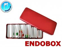 ENDOBOX - fúró - gyökértű rendező - tároló - autoklávozható - BORDÓ ENDOBOX - fúró - gyökértű rendező - tároló - autoklávozható - BORDÓ