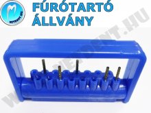 Fúrótartó állvány - 16 lyukas - műanyag - KÉK Fúrótartó állvány - 16 lyukas - műanyag - KÉK