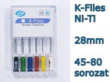 K-Files - NITI - 28mm - 45-80 sorozat K-Files - NITI - 28mm - 45-80 sorozat