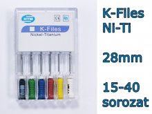 K-Files - NITI - 28mm - 15-40 sorozat K-Files - NITI - 28mm - 15-40 sorozat