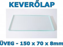 Keverőlap - ÜVEG - 150x70x8mm