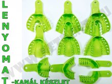 Lenyomatkanál - műanyag - 10 db - készlet - S,M,L - részleges
