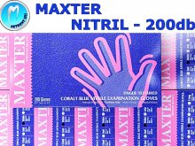 7. Kesztyű - Púdermentes Nitril - MAXTER - 200db - S - vizsgálókesztyű