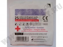 Mull lap - steril - 10x10cm - 25 lap