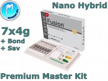 Fusion Universal Nano Hybrid Composite Master Kit - 7x4g + Bond + Sav - Prevest Denpro Fusion Universal Nano Hybrid Composite Master Kit - 7x4g + Bond + Sav - Prevest Denpro