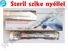 Egyszerhasználatos steril szike nyéllel - Forma 10