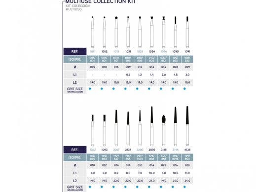 Fúró Gyémánt Készlet - MULTIUSE Collection Kit - MICRODONT - 18db-os - FG befogás