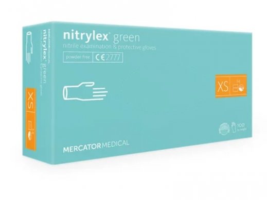 5. Kesztyű - Mercator - Nitril - MENTA ZÖLD - 100db - XS - púdermentes