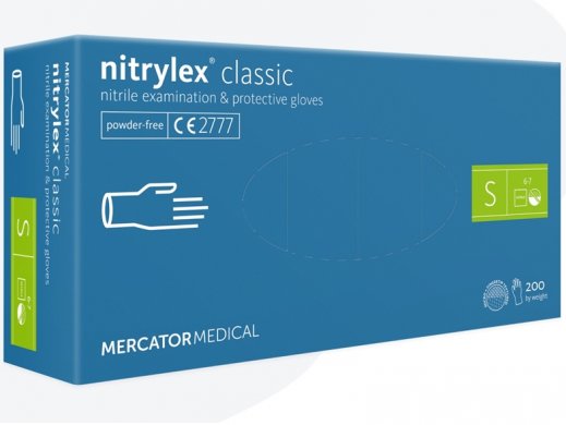 0. Kesztyű - Mercator - Nitril - KÉK - 100db - S - púdermentes