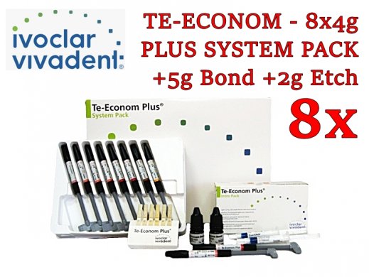 Ivoclar Vivadent - TE-Econom Plus Intro Pack - 8x4g + 5g Bond + 2g Etch