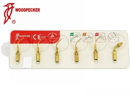 EMS menetű depurátor hegy KÉSZLET - 6db - Titanium - EREDETI WOODPECKER