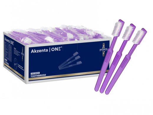 Fogkefe - steril - 100db - fogkrémmel átitatott - AKZENTA - LILA