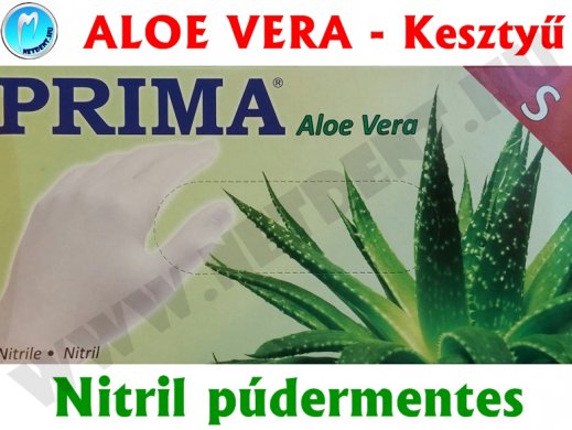 0.3 ALOE VERA - Kesztyű - Púdermentes - Prima NITRIL vizsgálókesztyű - XS és S