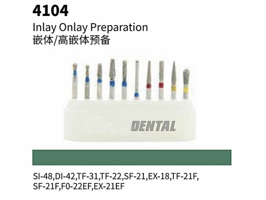 Fúró Gyémánt Készlet - Inlay & Onlay Preparation - 10db-os - FG befogás - 4104