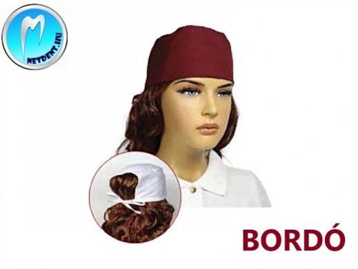 Műtős sapka - Orvosi sapka - 1db - BORDÓ - megkötős - unisex