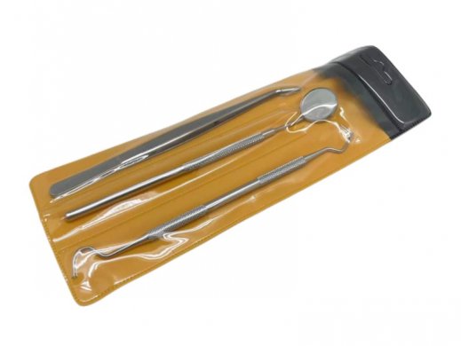 Fogászati 3db-os készlet - tükör, szonda, csipesz - JA Dental