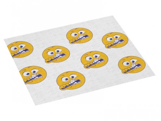 Nyálkendő - 33x37cm - SMILY Sárga - 500 darab - Akzenta
