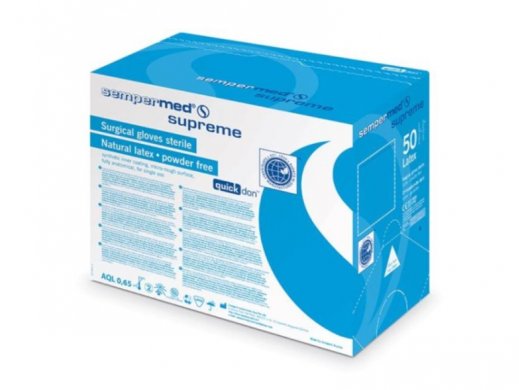 Kesztyű - sebészeti - STERIL - PÚDERMENTES latex - 1 pár - 7,5 - Sempermed