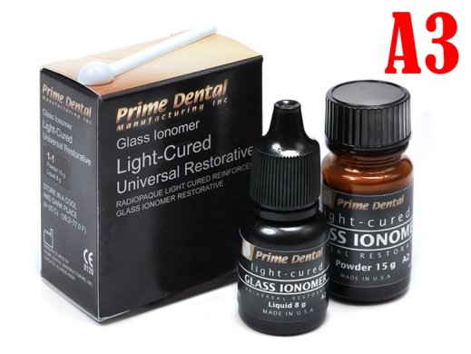Glass Ionomer Light-Cured Universal Restorative Kit Prime-Dent® - Fuji II LC helyett - A3